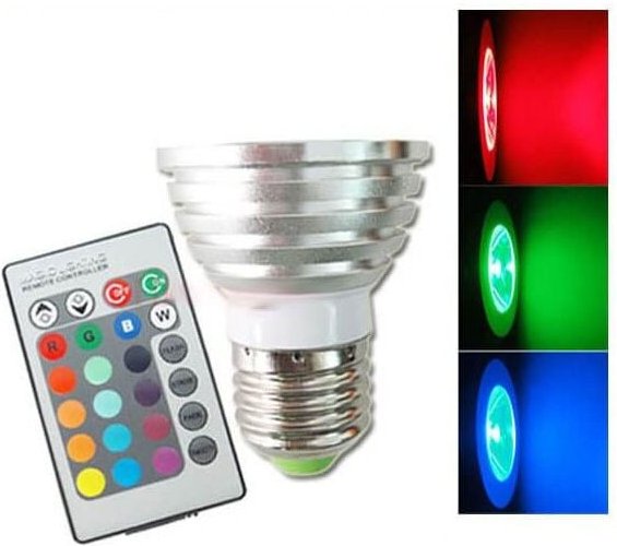 Glühlampe E27 led 3w rgb Farben mit Fernbedienung 0