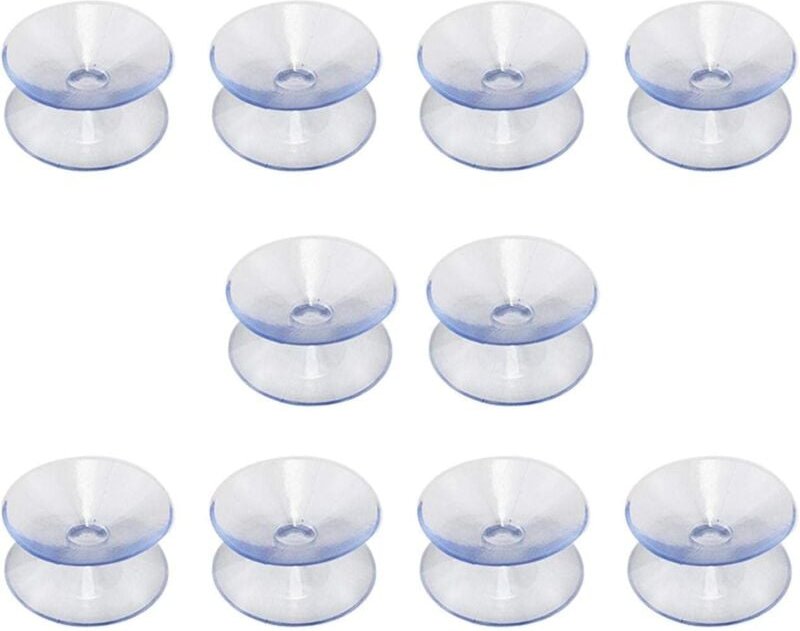 Lntyq - Doppelseitige Saugnäpfe aus Silikonkautschuk für Tischplatten, kompatibel mit Glasplatten, transparente Saugnäpf...