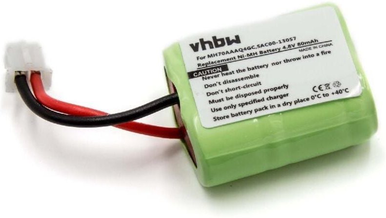 1x Akku kompatibel mit NoBark 10R, SBC-10R Bark Controller, SCB-10R Hundehalsband Hunde-Trainer (80 mAh, 4,8 v, NiMH) - ...