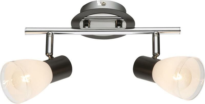 Globo - Deckenstrahler Spotleiste Strahler beweglich Wohnzimmerleuchte Schlafzimmerlampe Deckenleuchte, Glas Spots verst...