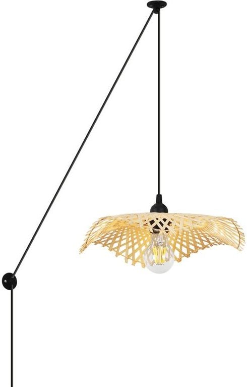 Alina' Pendelleuchte aus Korbgeflecht mit Kabel