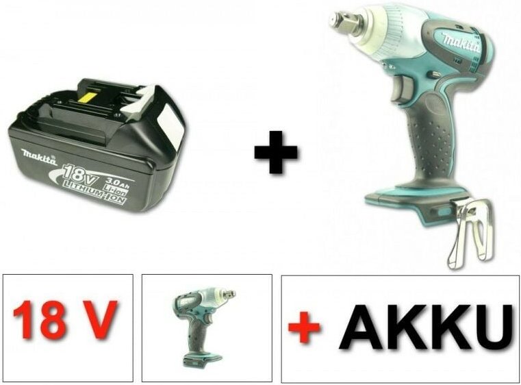 Makita BTW 251 Akku Schlagschrauber 18V 230Nm mit 3,0 Ah Akku - ohne Lader