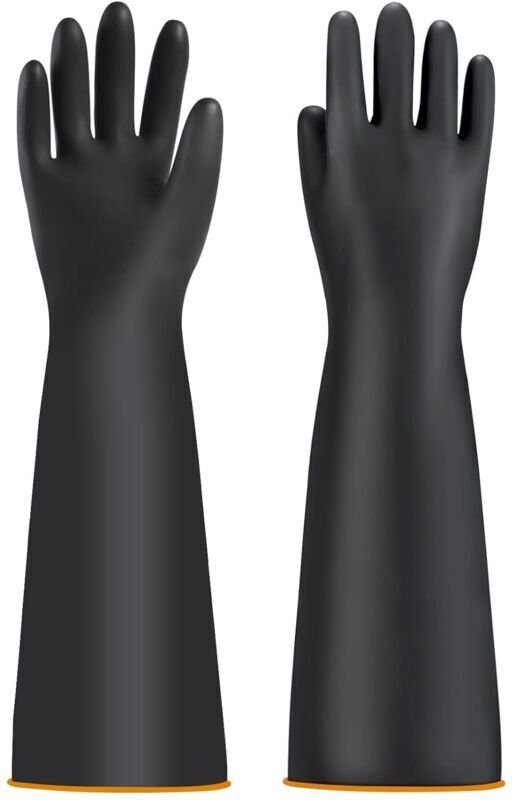 Chemikalienschutzhandschuhe für Herren - Industriehandschuhe - Wasserdichte lange Handschuhe - Beckenhandschuhe - Säure-...