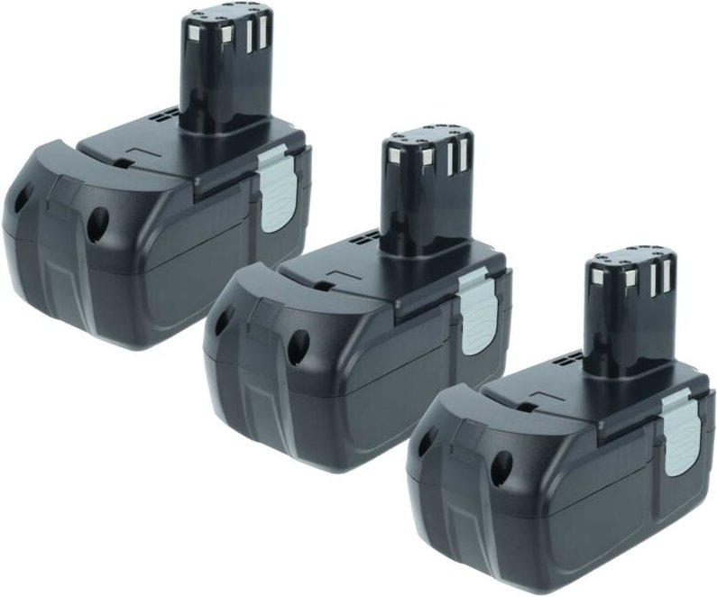Vhbw - 3x Akku Ersatz für Hitachi eb 18B für Elektrowerkzeug (1500 mAh, NiMH, 18 v)