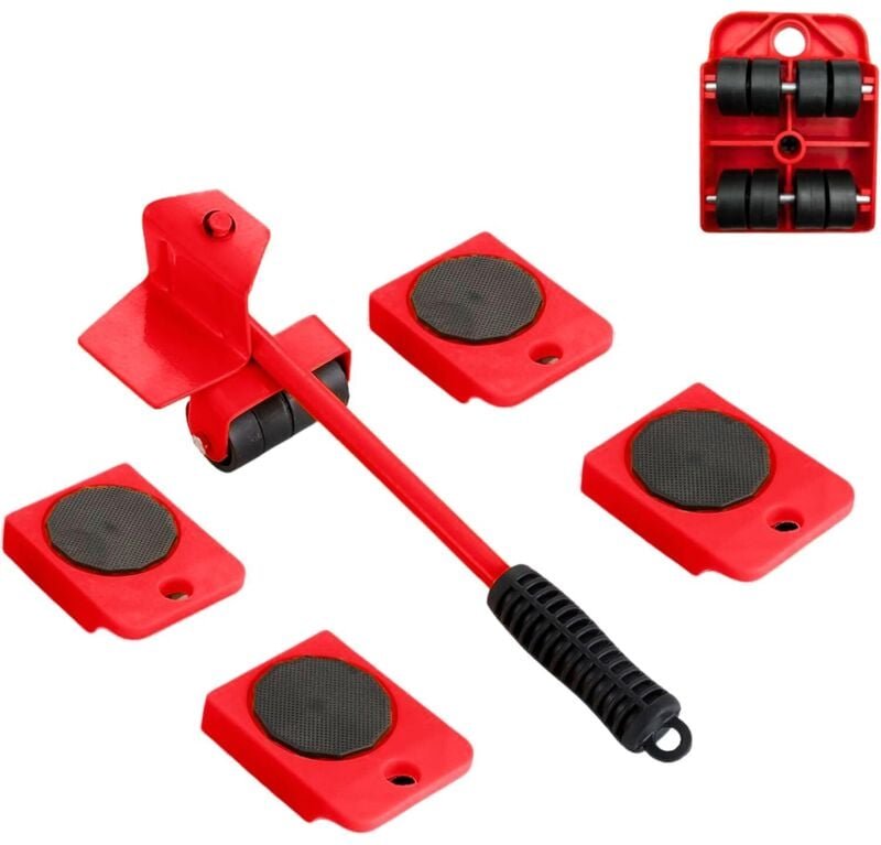 Möbeltransport. Möbelrollen. Möbelheber. Transportset für Gegenstände bis 150 kg. Rollen für Transport, Umzüge und Lager...