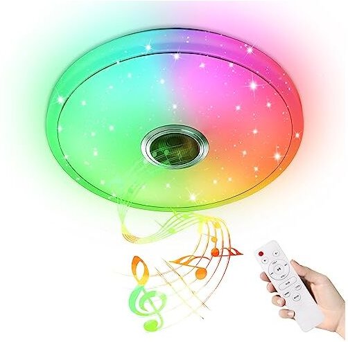 Deckenlampe 36W led Deckenleuchte Flach rgb Dimmbar mit Fernsteuerung oder i-link APP-Steuerung Lampe Decke Einstellbare...