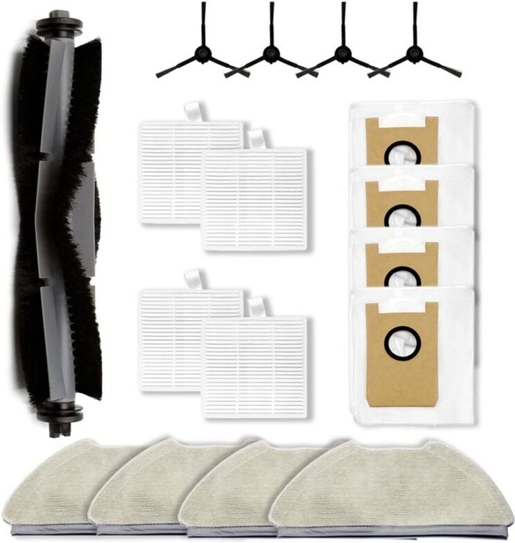 17-teiliges Set Roboter für T20+, Hauptbürste, Filter, Seitenbürste