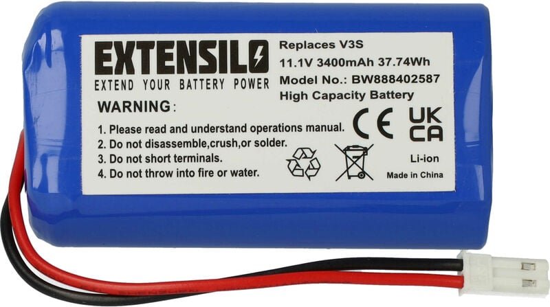 Akku Ersatz für Electropan icp 186500-22F-M-3S1P-S für Staubsauger (3400mAh, 11,1V, Li-Ion) - Extensilo