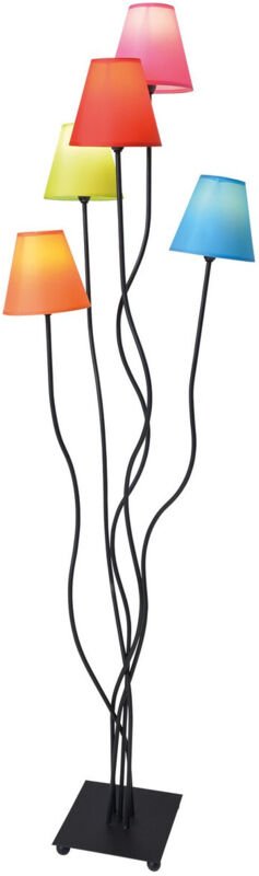 Naeve COLORI Mehrarmige Stehlampe, mehrfarbig, 5 x E14