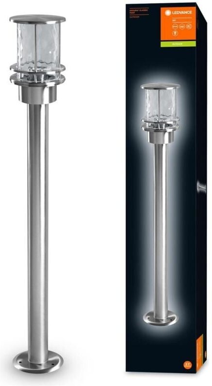 Ledvance - led Gartenpylone, Leuchte für Außenanwendungen, Sockel E27, Höhe: 80 cm, Endura Classic Post - Stahl