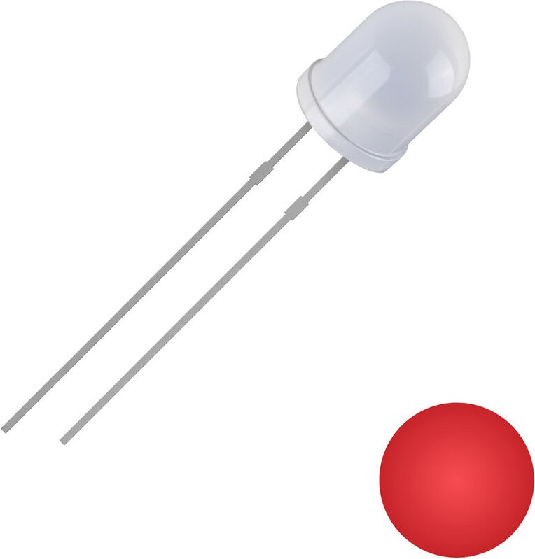 Quadrios - 2111O166 led bedrahtet Rot Rund 3 mm 700 mcd 30 ° 20 mA 2 v