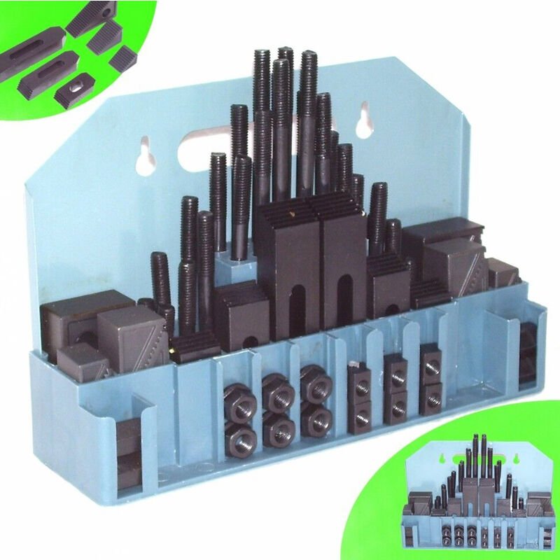 Spannpratzen M12 Spannwerkzeugsortiment 58-teilig mit Kassette T-Nutensteine Set