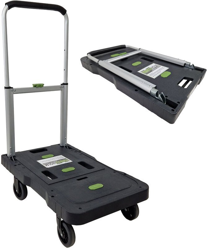 Plattformwagen klappbar 150 kg leicht mobil Transportwagen für Einkäufe Umzug Rollwagen