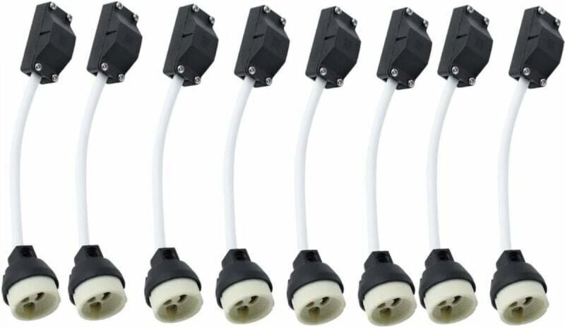 Thumbnail - 8 Stück Gu10-Keramikfassungen mit Kabelanschluss, 2 a, 250 v, Gu10-Lampenfassung, Sockeladapter mit isoliertem Kabel