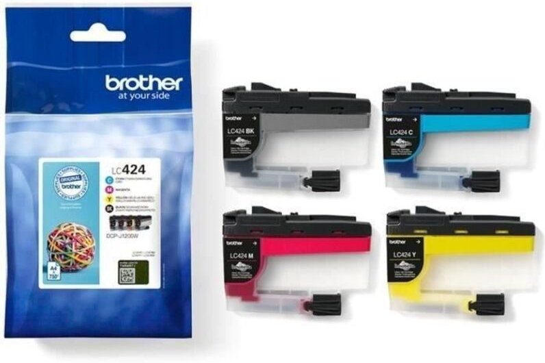 Tintenpatrone Originalzubehör LC-424VAL jeweils ca. 750 Seiten schwarz mehrfarbig 4 St./Pack.
