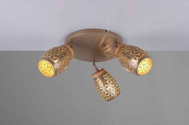 Trio Deckenleuchte Bidar Ø 58 cm warmweiß coffee