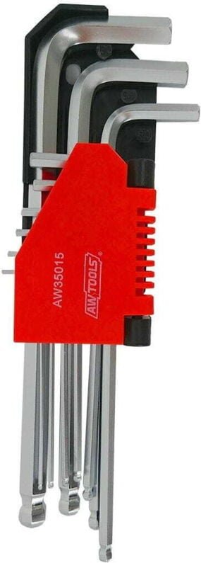 AWTOOLS BLACK LINE INBUSSCHLÜSSEL 9 Stück/Kugel 1,5-10