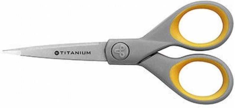 Thumbnail - Westcott - Universalschere titan Nitrid Bonded super 127mm Linkshänder Rechtshänder Stahl grau/gelb