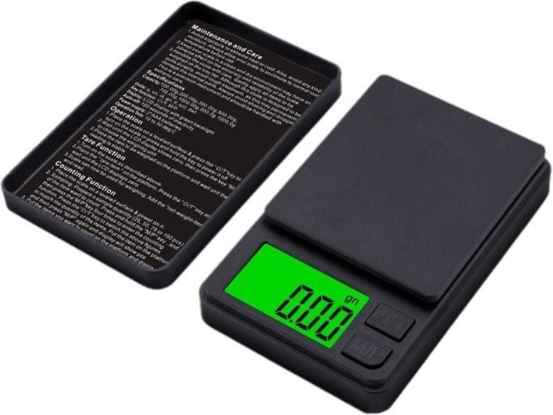 Tigrezy - Digitale Taschenwaage, 1000 g x 0,01 g, tragbare Präzisions-Grammwaage, Schmuckwaage mit Schutzhülle, 7 Tara-E...