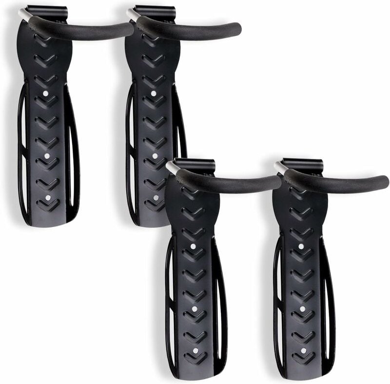 Mumu - 4 Stück. Fahrradträger, schwarze Wandhalterung für 4 Fahrräder