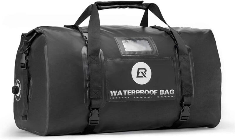 Praktische wasserdichte Motorradtasche zur Montage auf dem Sitz, Kofferraum 55L, schwarz