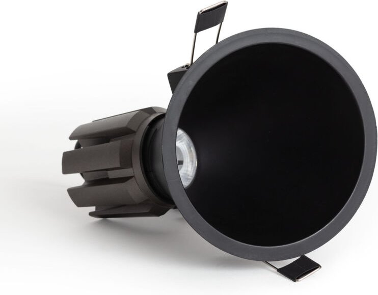 Ledkia - led Downlight Einbaustrahler 9-12W Konisch Neigung 20º Areni Schnitt ø 100 mm 3000K Schwarz Warmweiß 9 w