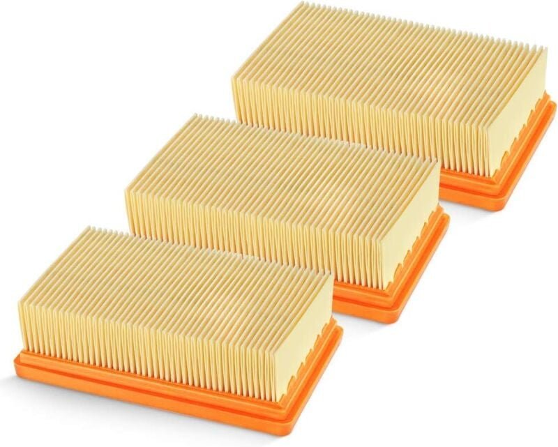 Thumbnail - Ersandy - 3er-Pack WD6P Ersatz-Flachfaltenfilter für Karcher MV4 MV5 MV6 WD4 WD5 WD6, WD4P WD5P WD6P Nass- und Trockensa...