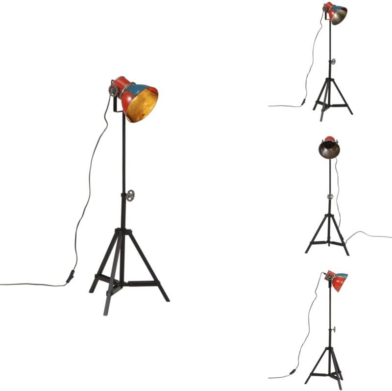 Stehleuchte 25 W Mehrfarbig 35x35x65/95 cm E27 - Industrielampen - Stehlampe - Wohnraumleuchte - Eisenleuchten - Vintage...