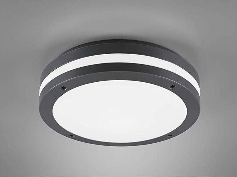Runde led Außendeckenleuchte Wandlampe kendal in Anthrazit
