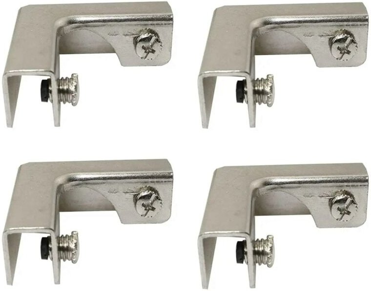 Tlily - 4 StüCk l Typ Glasbefestigungsclip 2-Wege-Glasverbinder für 6-10 Mm MöBelbeschläGe GlaszubehöR