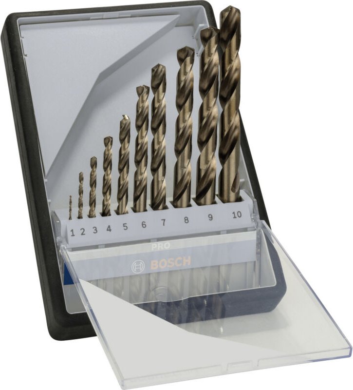 Bosch - Accessories 2607019925 hss Metall-Spiralbohrer-Set 10teilig Cobalt din 338 Zylinderschaft 1