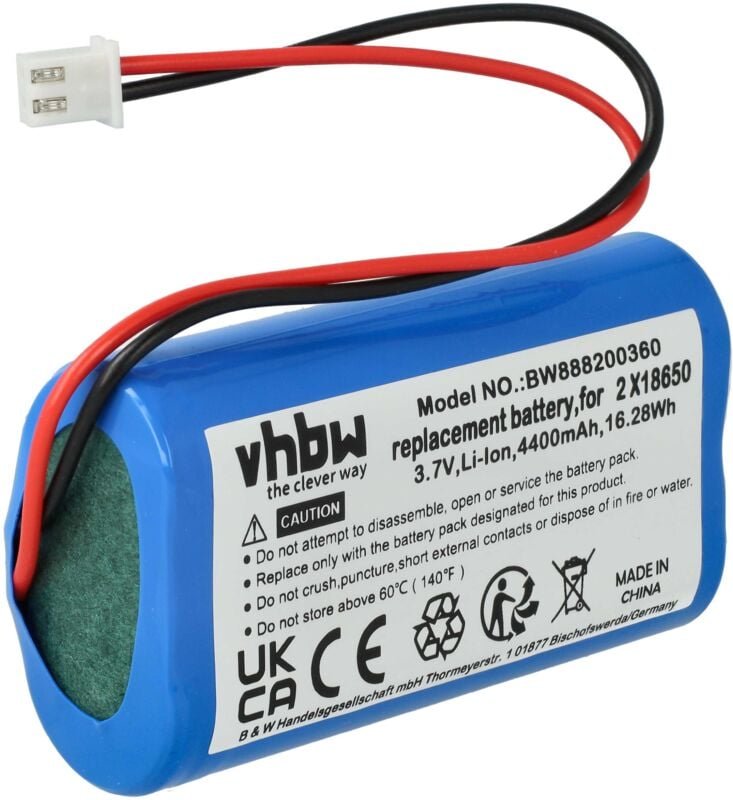 Vhbw - Akku kompatibel mit Villeroy & Boch Neapel 2.0 96897, Neapel Micro, Seoul 2.0 Tischlampe, Nachttischlampe (4400 m...