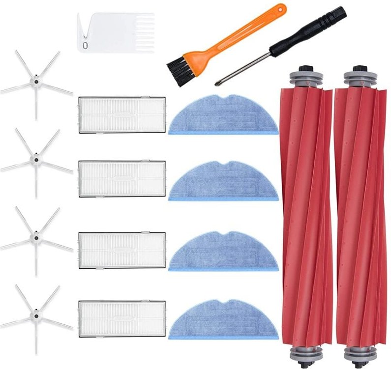 Ersatzteile Hauptbürste Seitenbürsten HEPA-Filter Kompatibel für Roborock S7 T7S Roboter-Staubsauger Zubehör