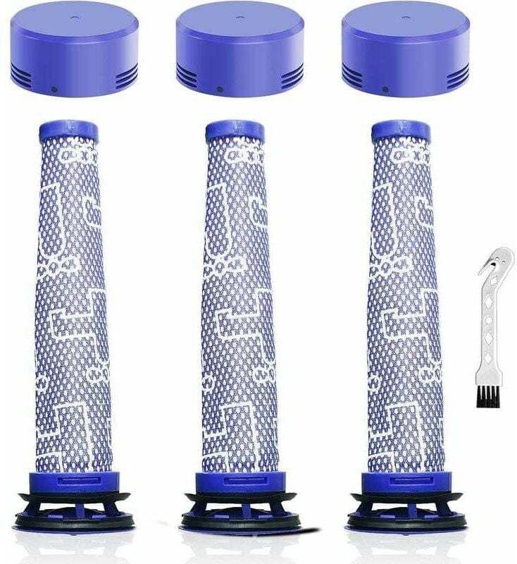 (6 Stück) Ersatzfilter für Dyson V7, V8, V8+ Staubsauger, 3 Vorfilter + 3 HEPA-Rückfilter, Ersatzteile für Dyson Staubsa...