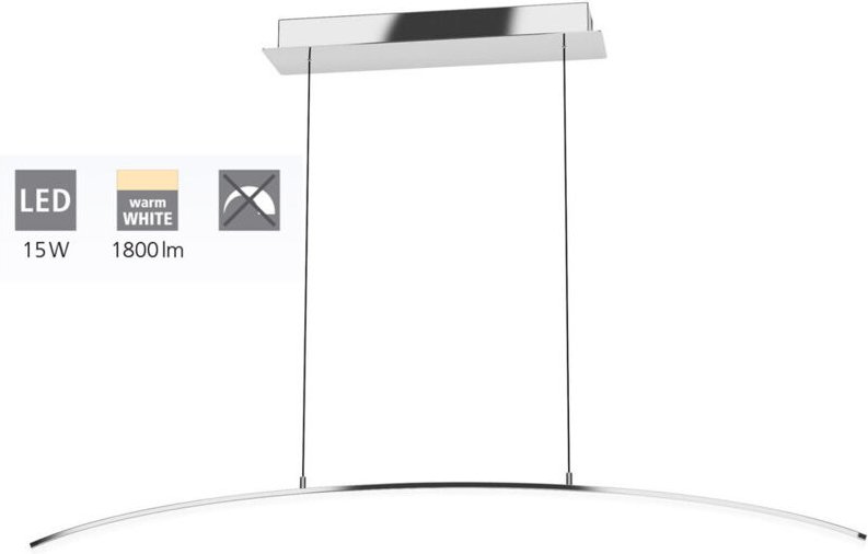 Eglo - led Pendelleuchte Lasana chrom 90 cm warmweiß Deckenlampen & Kronleuchter