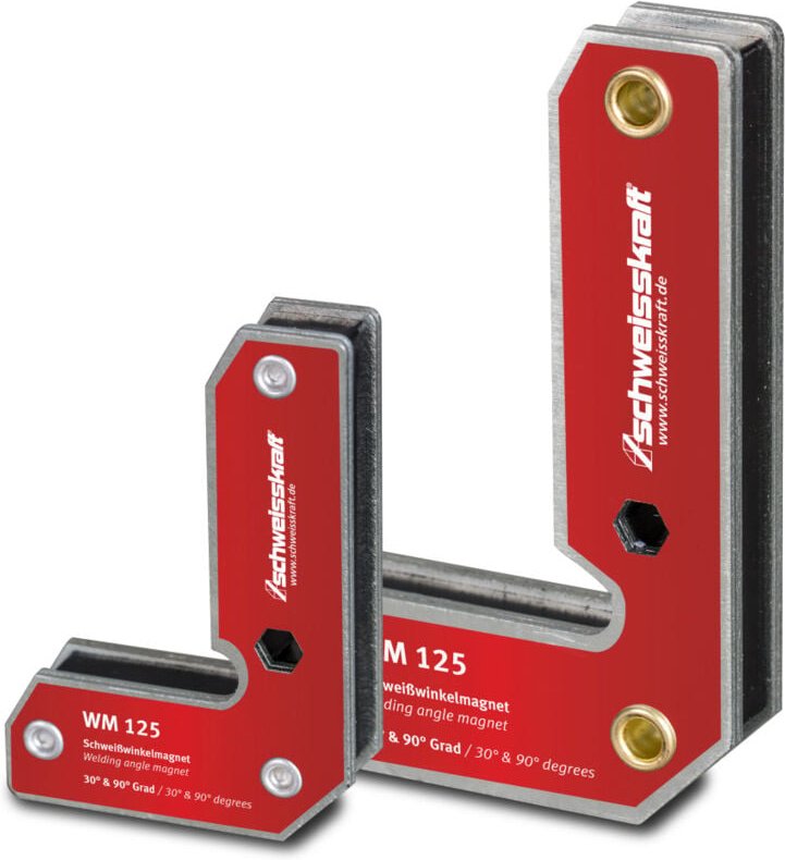 Schweisskraft - Schweißkraft Winkelmagnete wm 125 (2 Stück, Winkel 90°+270°Haltekraft 9 + 14 kg)