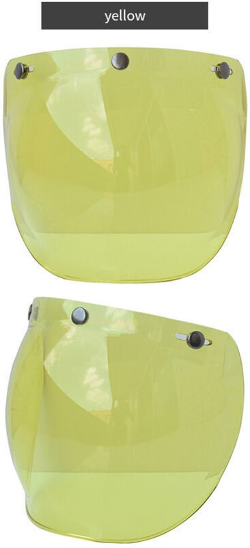 Visera de burbuja Eosnow para casco de motocicleta, parabrisas con soporte abatible para cascos abiertos con 3 botones a...