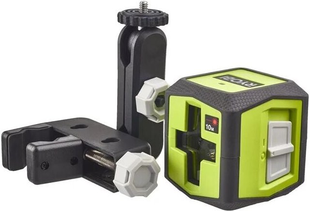 Ryobi - RBCLLR1 Roter Laser-Nivellierlaser, 2 Linien, 10 m, selbstnivellierend, 3. Klasse 2 1 mW