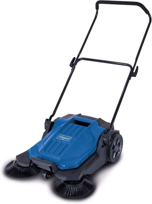 Kehrmaschine S800 Scheppach - 650mm Kehrbreite 2600m²/h Flächenleistung 20L Fangkorb 3 Bürsten