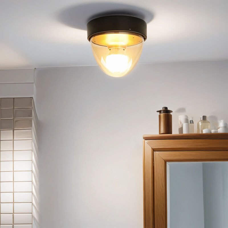 Badezimmerleuchte IP44 E27 Schwarz Modern Badlampe