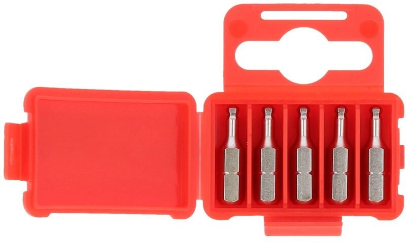 1/4' Bit Innensechskant, 25mm, Kugelkopf, 3mm, 5er Pack