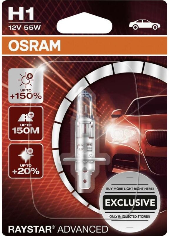 Thumbnail - Scheinwerferlampe H1 Raystar Advanced 2 Stück - Osram