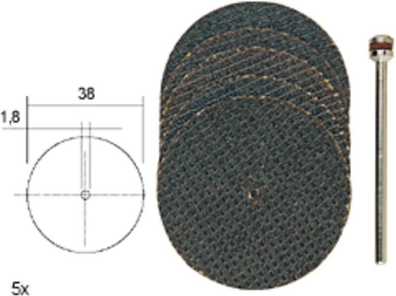 Proxxon - Gewebetrennscheibe, ø 38 mm, 5 Stück + 1 Träger - 28818