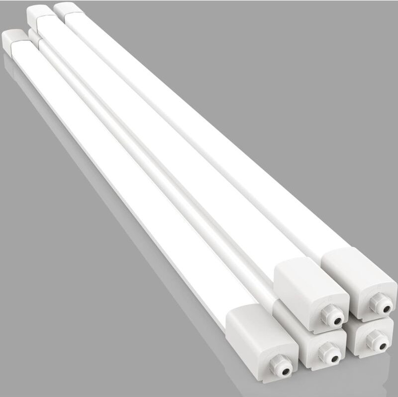 Amdelne 5er 150cm Feuchtraumleuchte Led mit 45W 5000LM werkstattlampe led, Wasserfest Wasserdicht IP65 Verknüpfbar Decke...