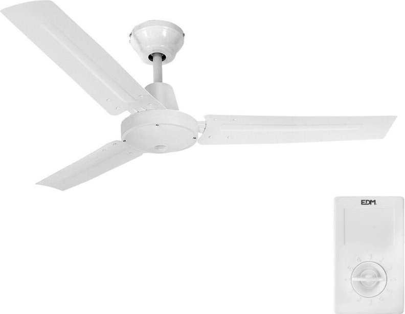 Thumbnail - EDM - Deckenventilator Industriemodell white Leistung: 60w Flügel: ø140cm mit wandmontiertem Regler