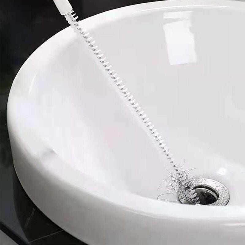 Thumbnail - 2 Stück Kanalisations-Abflussreinigungsbürste, 45 cm flexible Rohrreinigungsbürste, Abflussbaggerwerkzeug für Badezimmer...