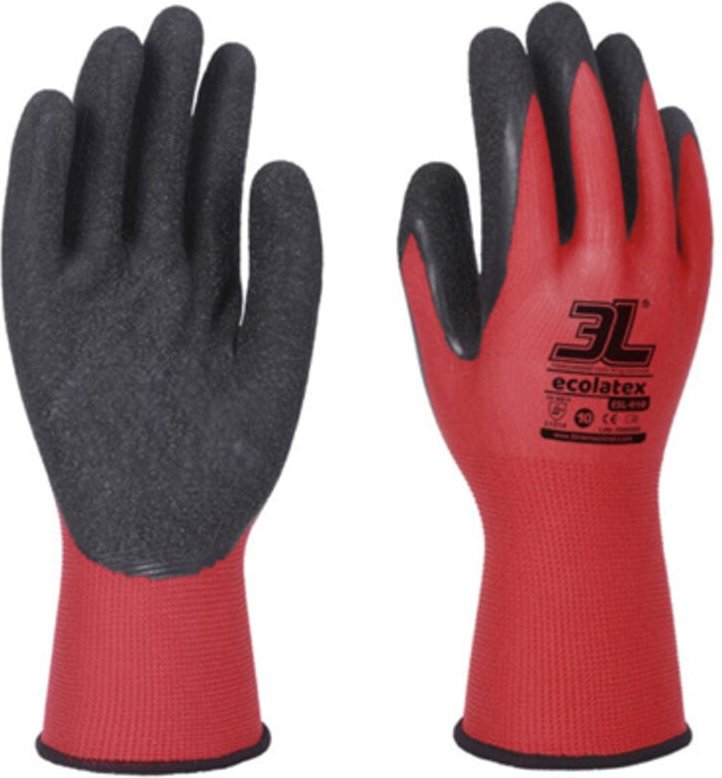 Großer Ecolatex-Rouge-Latexhandschuh Größe 9 3L