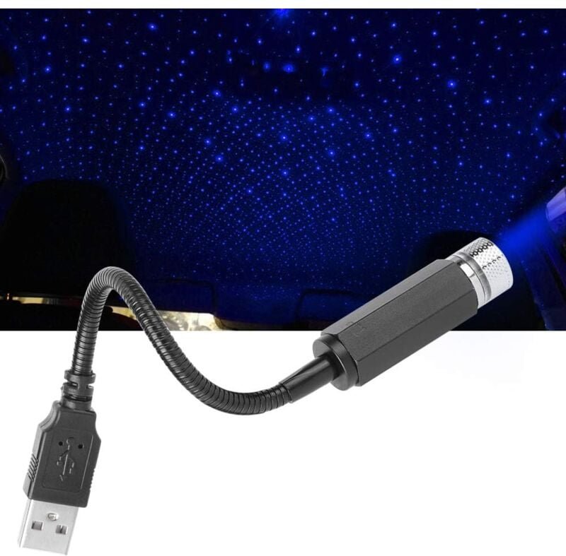 Thumbnail - Jusch - Auto-Sternhimmel, Auto-Innenbeleuchtung, USB-Umgebungslichter, LED-Dach-Atmosphärenlicht für Autodach (Hellviole...