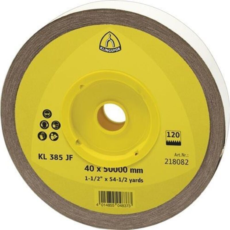 Schleifgeweberolle kl 385 jf 50 m x 40 mm Körnung 80 - 218080 - Klingspor