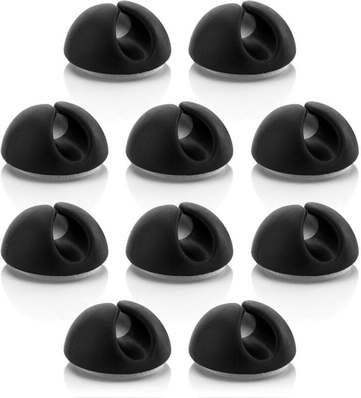Linghhang - 10x Kabelclips Kabelmanagement Kabelfixierung Kabelorganizer für Kabel bis 8mm Kabelclips Kabelbefestigung K...
